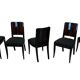 French Art Deco Expandable Dining Room Set, 1930, Set of 9
