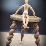 Tripod stool turned feet