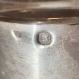 Antique liqueur set, decanter and 6 thick cut crystal glasses