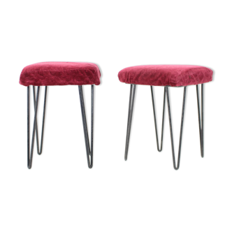 Pair of Mid-Century Stools, Czechoslovakia, 1970s