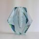Diamond-shaped crystal vase from Strömbergshyttan