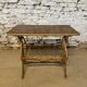 Vintage rattan coffee table with magazine racks