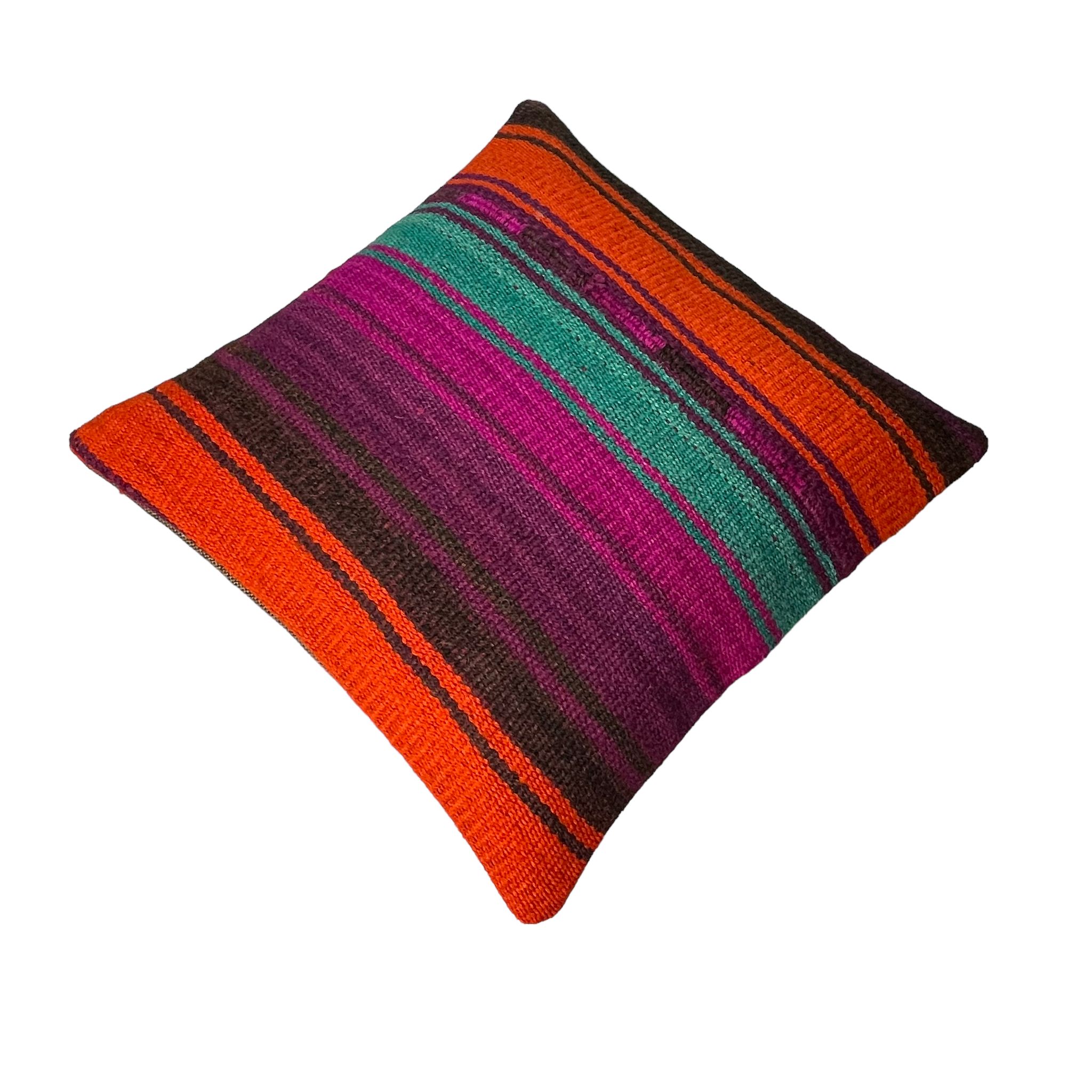 Vintage turkish kilim cushion cover 40 x 40 cm