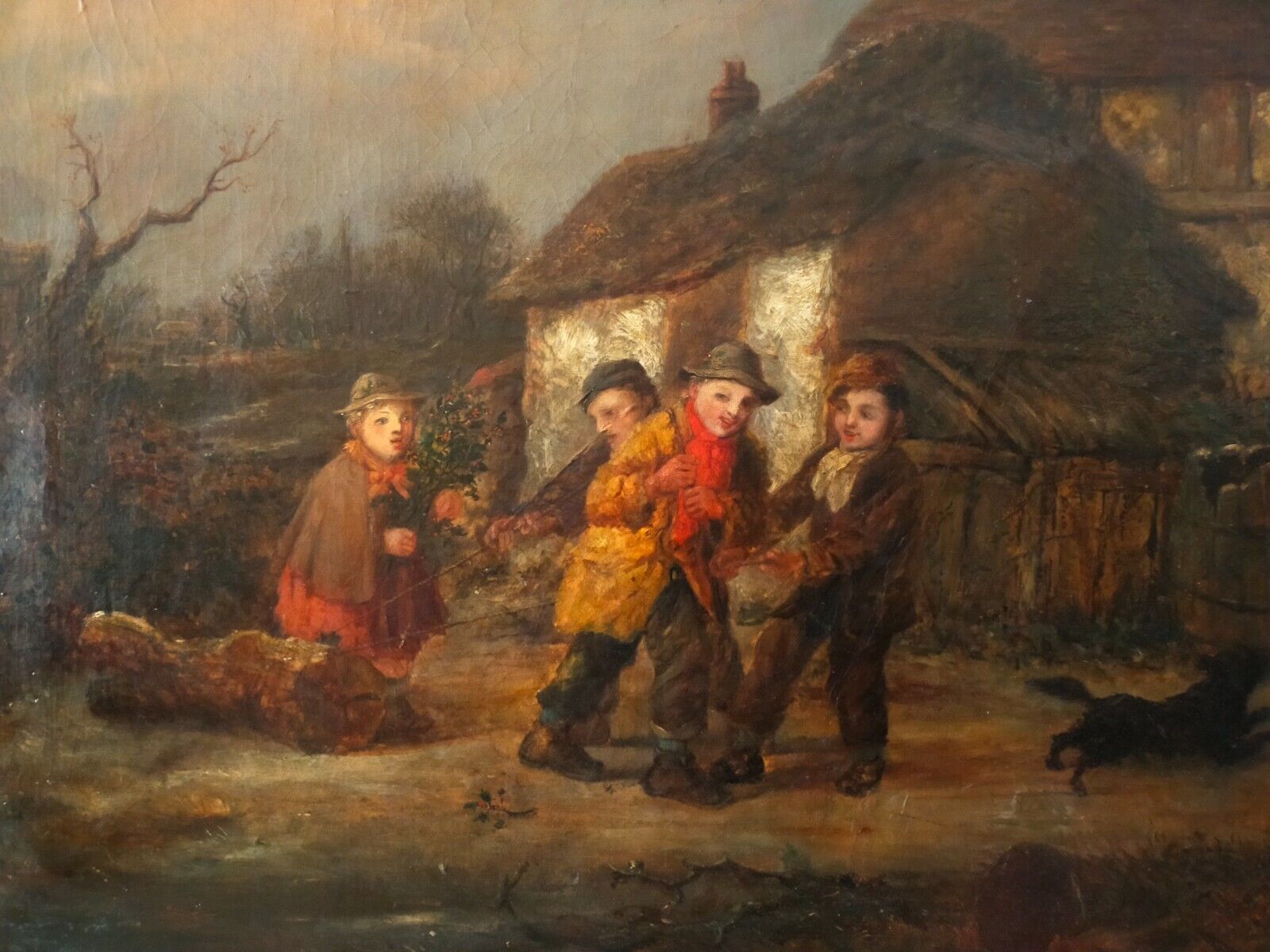Peinture à l’huile sur toile école anglaise 19ème siècle