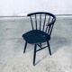 Mid-Century Scandinavian Design Curved Spindle Back Side Chair, Denmark, 1960s