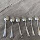 6 spoons in silver metal Hamfa 90 has antique shell pattern