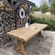 Monastery table, solid oak, 220cm.