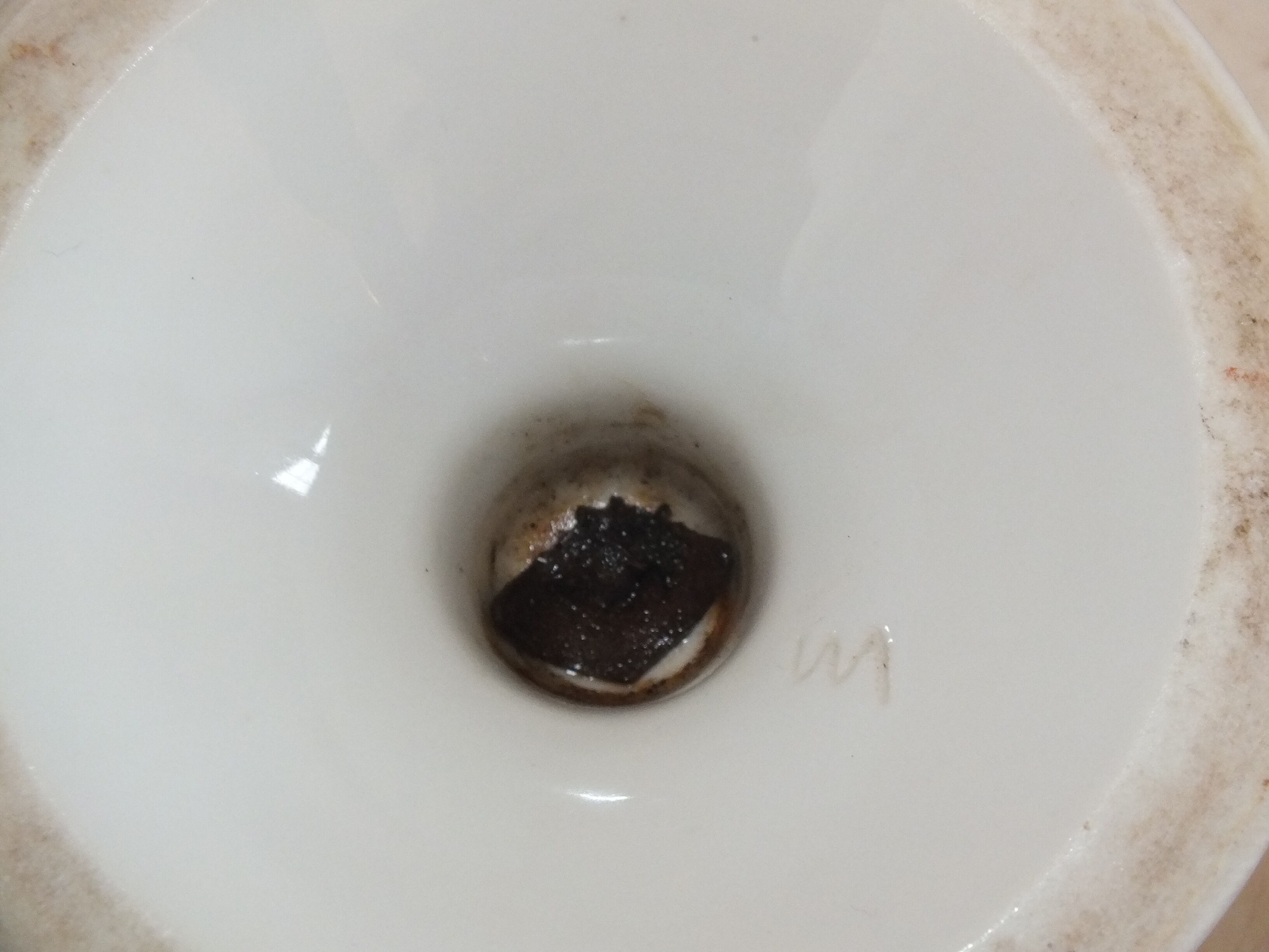 White porcelain display cup of the nineteenth century