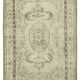 Handmade antique oriental beige carpet 186 cm x 265 cm