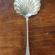 Old silver metal strawberry serving shovel spoon Ercuis goldsmith lily of the valley model