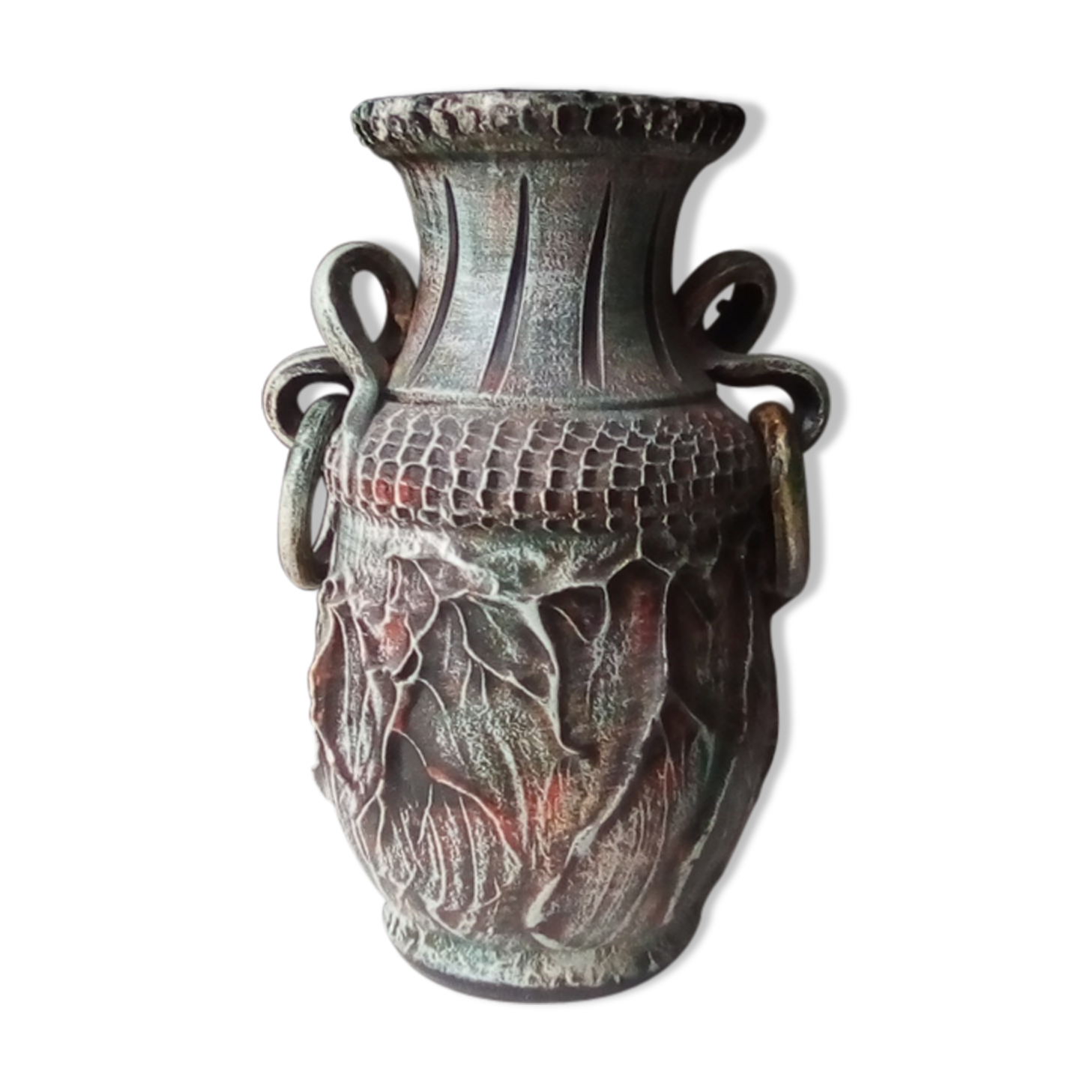 Ceramic reptile vase