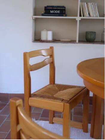 6 Maison Regain straw chairs