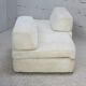 Sofa formed by 2 heaters. Foam, velvet "cream". Steiner. France, Circa 1970