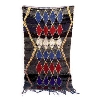 Moroccan carpet boucherouite colored - 116 x 213 cm