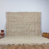Handmade wool Berber rug 345x257 cm