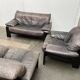 Brutalist German postmodern lounge chairs and sofa by Rolf Benz for Musterring, 1990s, set of 3.