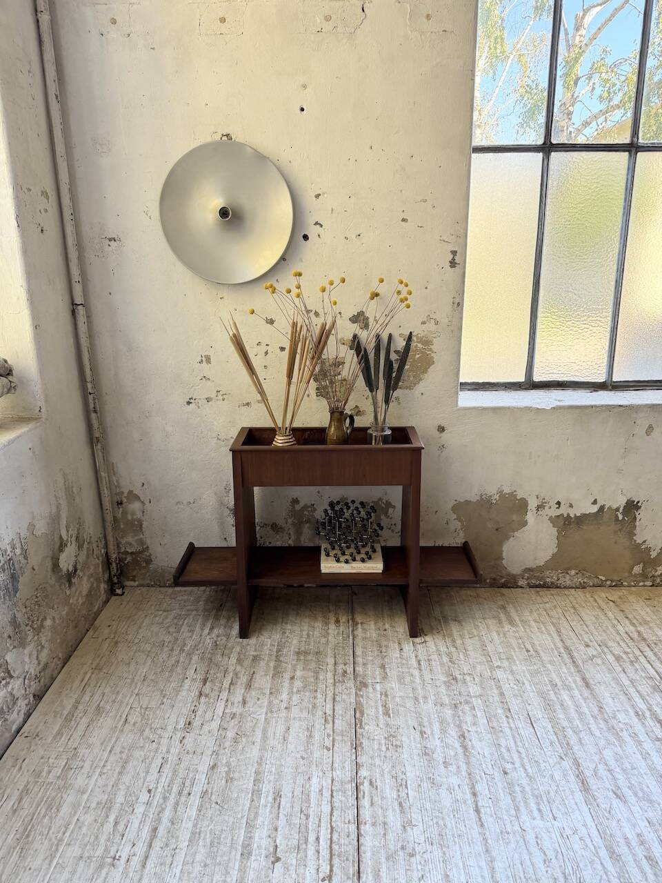 Jardinière années 50 palissandre constructiviste