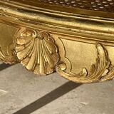 Banquette en Bois Doré Style Louis XV