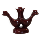 Red candle holder 1960 Saint-Clément vintage