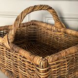 Woven wicker basket