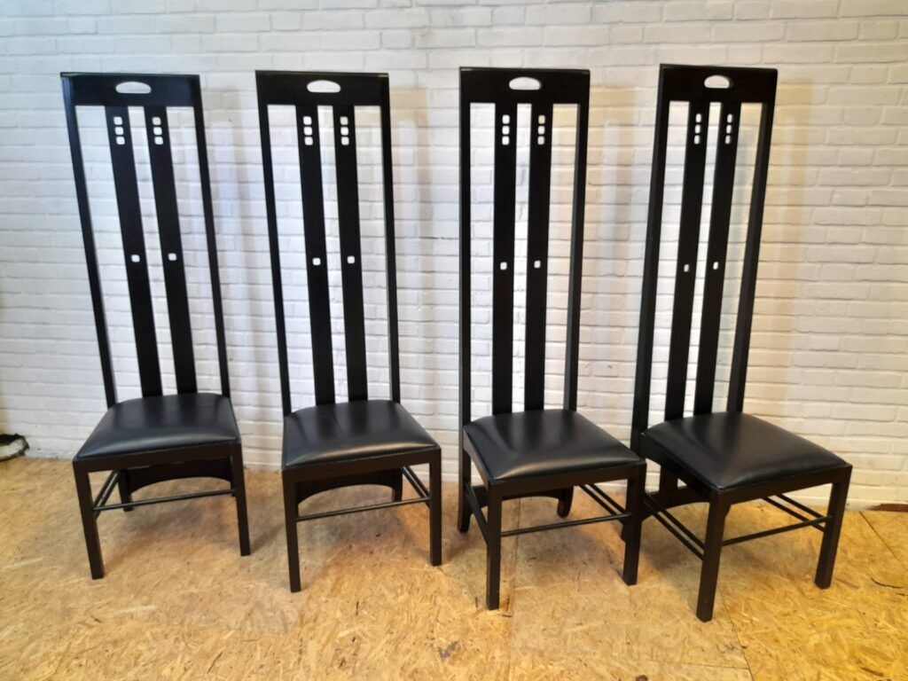 Set of 4 Ingram chairs by Charles Rennie Mackintosh
