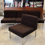 Brown armchairs