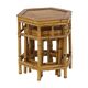 Vintage Set of 3 Bamboo and Rattan Side Tables / Nesting Tables – Boho Styl