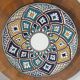 Large old couscous dish in ceramic stoneware and enamels