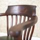 Early-20th Century Beech Desk Chair with Leather Seat, 1950s
