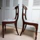 Pair of English Mahogany Sheraton Side Chairs, 1830s