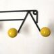 Vintage coat rack with ball hooks in Feraud style.