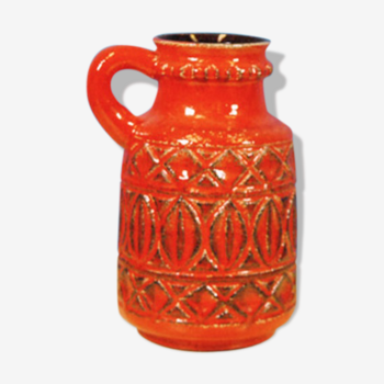 Vase Fat lava red 60s