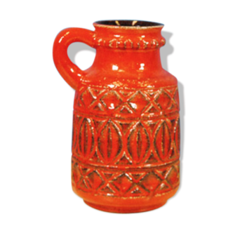 Vase Fat lava red 60s