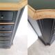 Seven-drawer chest of solid wood