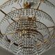 Old bronze waterfall chandelier with crystal tassels
