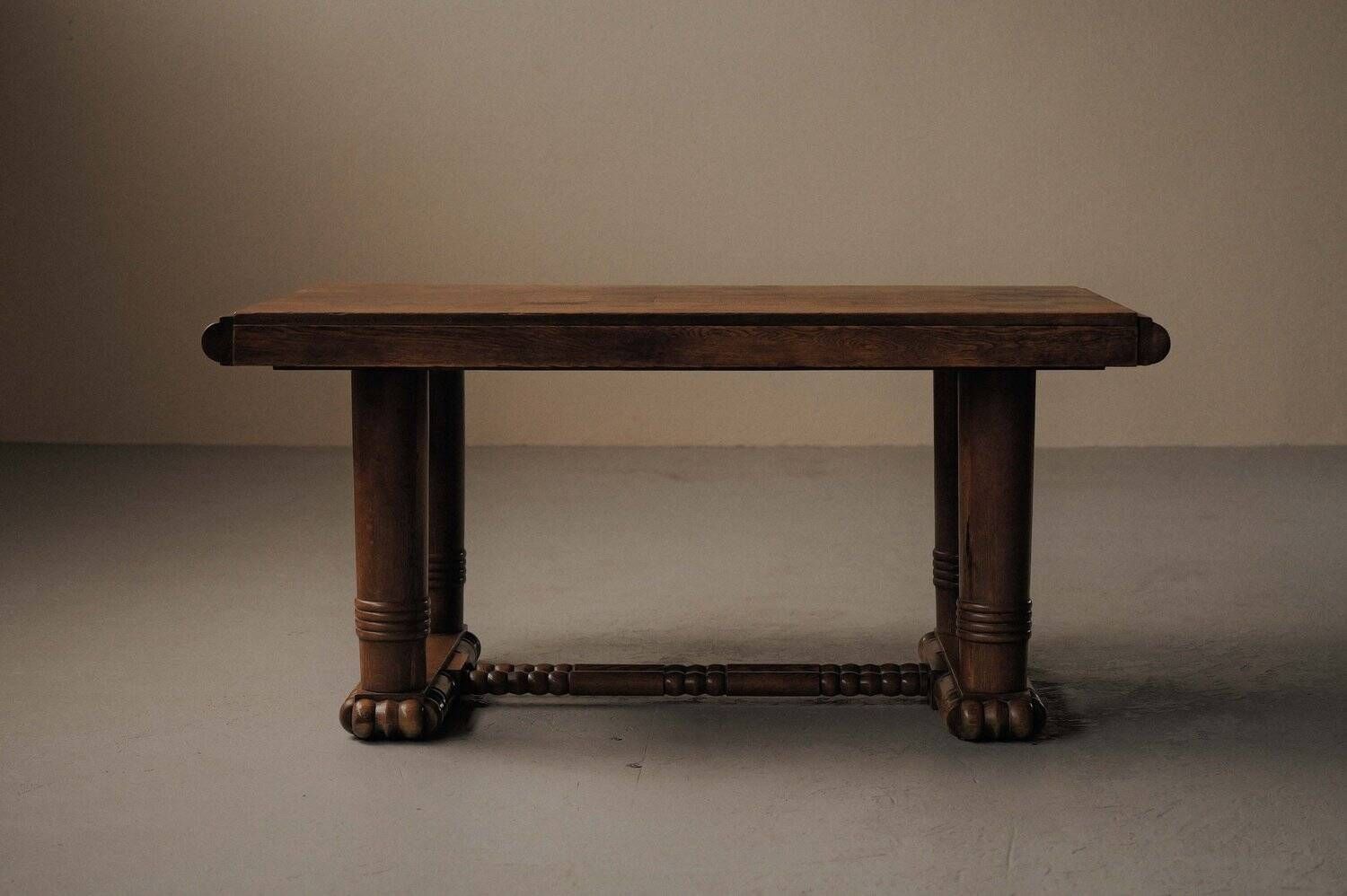Art Deco oak table – France, 1930s–1940s