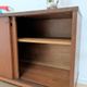 Small second-hand modernist enfilade in teak and metal, 1970s.