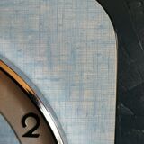 Clock formica vintage clock square wall silent "Blue Silver Sky"