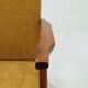 Vintage armchair model, golden yellow fabric, fully refurbished