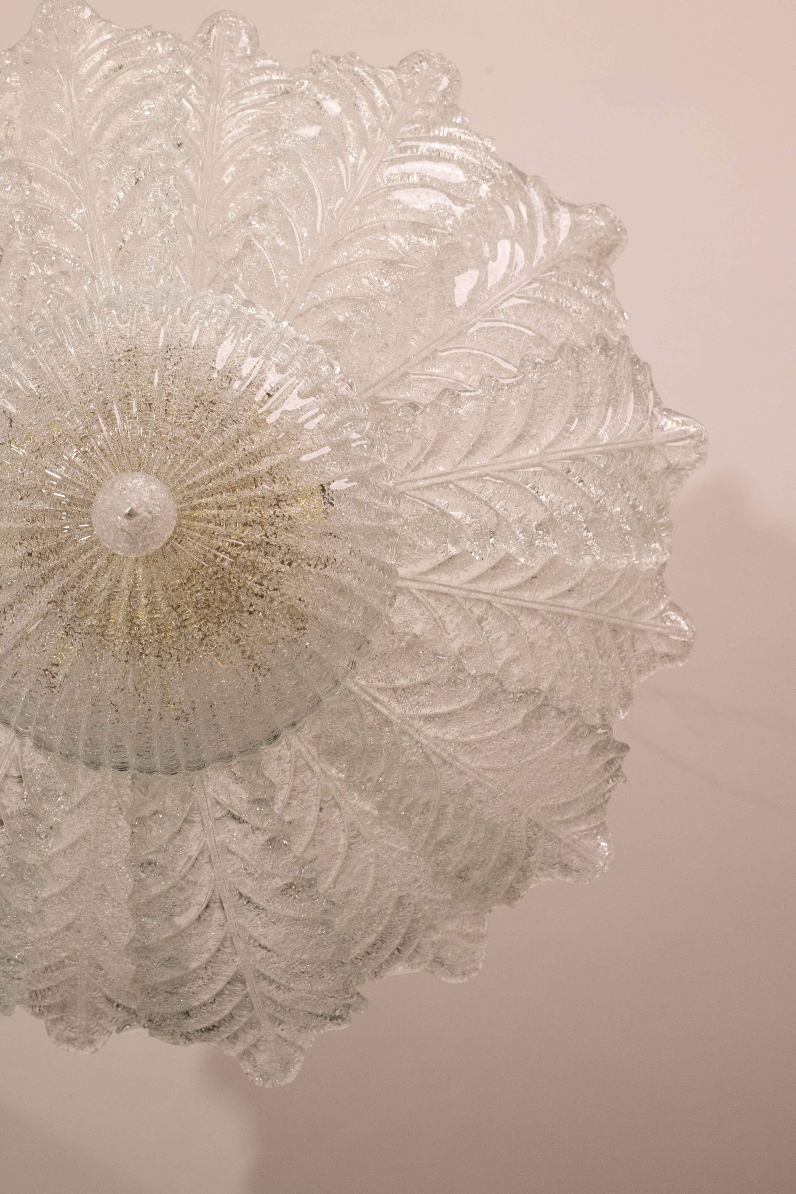 Napoli, Italian Murano Glass Ceiling Light or Flush Mount, 1970s