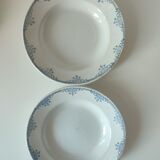 Hollow plates Earth of iron porcelain of Gien