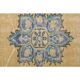 Vintage Turkish hand-knotted wool cotton yellow runner 78x340