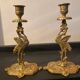 Pair of old bronze candlesticks