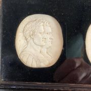 Sculpted ivory portrait suite, England circa 1880, sold in accordance with CITES regulations.