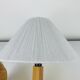 Vintage pine wall lamp and wool lampshade, 1960s