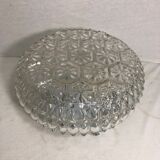 Wall ceiling round glass shape flowers & support vintage metal