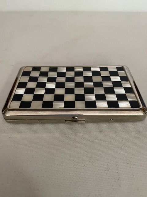 Vintage cigarette holder 1960 checkerboard