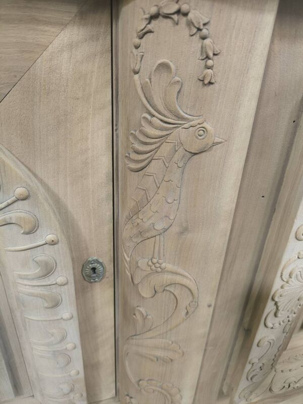 Immense buffet en enfilade 1957 noyer massif naturel