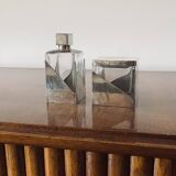 Coffret flacon de parfum et poudrier Art Déco, France 1930
