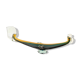 Dark green & amber Murano glass gondola- Sommerso